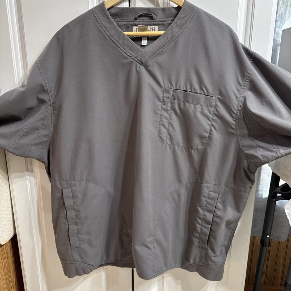 Soft Gray V-Neck Top Pullover